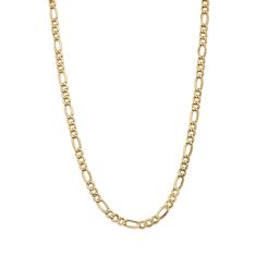 14k Yellow Gold 7.3mm Figaro Chain Necklace