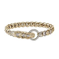 John Hardy Naga 1/2ctw Diamond 14k Yellow Gold Bracelet