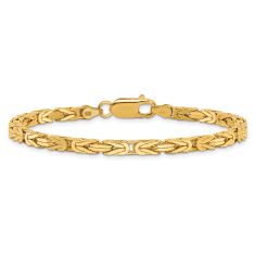 14k Yellow Gold 3.25mm Byzantine Chain Bracelet 1