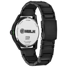 Citizen Eco-Drive Marvel Hulk Green Goliath Black Dial Black Stainless Steel Watch 42mm - BM7675-57W