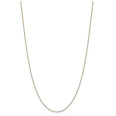 14k Yellow Gold 0.9mm Box Chain Necklace 1
