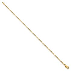 14k Yellow Gold 1.5mm Box Chain Bracelet