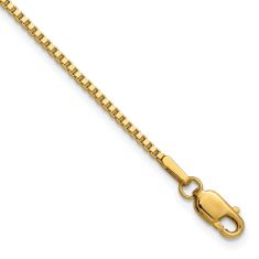 14k Yellow Gold 1.5mm Box Chain Bracelet