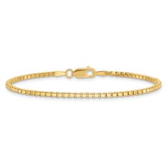 image of 14k Yellow Gold 1.9mm Box Chain Bracelet with sku:BOX200B