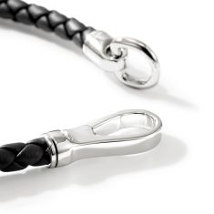 John Hardy Hook Clasp 5mm Leather Bracelet
