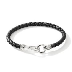 John Hardy Hook Clasp 5mm Leather Bracelet 1