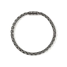 John Hardy Dark Sterling Silver 4.8mm Box Chain Bracelet