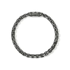 John Hardy 6mm Dark Sterling Silver Box Chain Bracelet