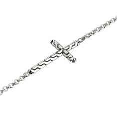 John Hardy Essential Sterling Silver Cross Bracelet