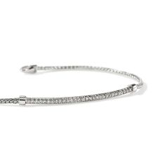 John Hardy Essential 1/4ctw Diamond Pave Sterling Silver Bracelet