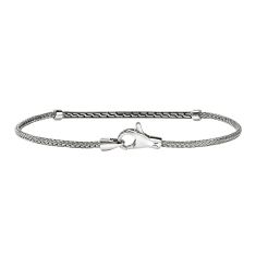 John Hardy Essential 1/4ctw Diamond Pave Sterling Silver Bracelet