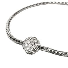 John Hardy Essentials 1/7ctw Diamond Pave Sterling Silver Bracelet