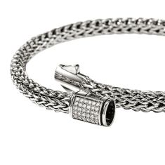 John Hardy Icon 1/6ctw Diamond 5mm Sterling Silver Bracelet