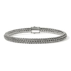 John Hardy Icon 1/6ctw Diamond 5mm Sterling Silver Bracelet