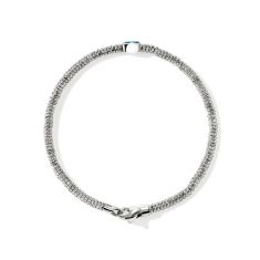 John Hardy Heishi Gem Swiss Blue Topaz 2.5mm Sterling Silver Bracelet