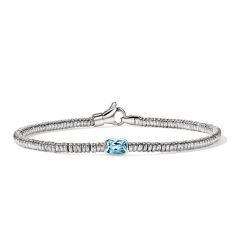 John Hardy Heishi Gem Swiss Blue Topaz 2.5mm Sterling Silver Bracelet John Hardy Heishi Gem Swiss Blue Topaz 2.5mm Sterling Silver Bracelet