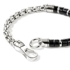 John Hardy Heishi 6mm Black Onyx and Sterling Silver Bracelet