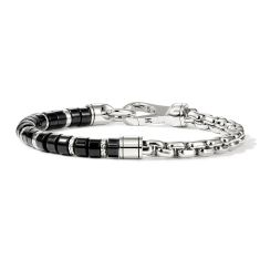 John Hardy Heishi 6mm Black Onyx and Sterling Silver Bracelet