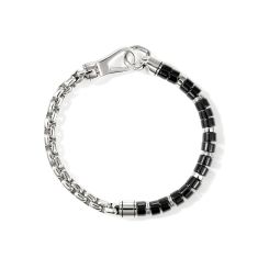 John Hardy Heishi 6mm Black Onyx and Sterling Silver Bracelet
