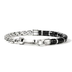 John Hardy Heishi 6mm Black Onyx and Sterling Silver Bracelet John Hardy Heishi 6mm Black Onyx and Sterling Silver Bracelet