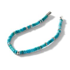 John Hardy Heishi 4mm Turquoise Bead Bracelet