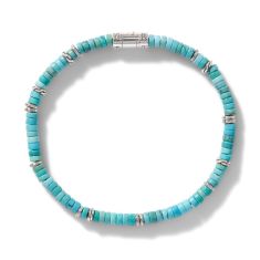 John Hardy Heishi 4mm Turquoise Bead Bracelet