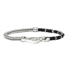 John Hardy Heishi 4mm Black and Sterling Silver Bracelet 1