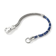 John Hardy Heishi Lapis Lazuli and Sterling Silver Chain Bracelet