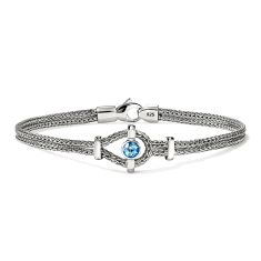 John Hardy Icon Swiss Blue Topaz Sterling Bracelet John Hardy Icon Swiss Blue Topaz Sterling Bracelet
