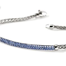 John Hardy Essential Blue Sapphire Pave Sterling Silver Bracelet