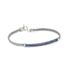 John Hardy Essential Blue Sapphire Pave Sterling Silver Bracelet