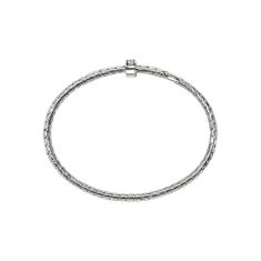 John Hardy Spear 1/6ctw 4mm Sterling Silver Flex Cuff Bracelet