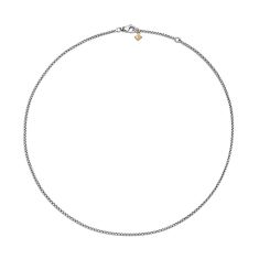 David Yurman Box Chain Necklace with an Accent of 14K Gold, 1.7mm