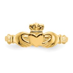 14k Yellow Gold Traditional Claddagh Ring