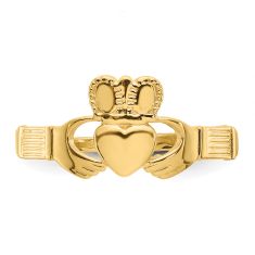 14k Yellow Gold Claddagh Ring
