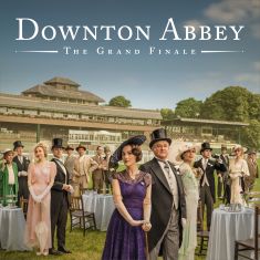 Downton Abbey 1ctw Round and Emerald Lab Grown Diamond White Gold Drop Earrings - Lady Mary