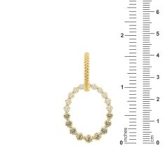 Desert Diamonds 2ctw Ombre 10k Yellow Gold Hoop Drop Earring