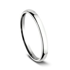 14k White Gold 2.5mm European Comfort Fit Wedding Band