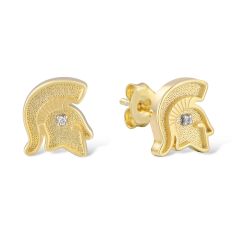 Michigan State Diamond Accent Gold-Plated Stud Earrings Michigan State Diamond Accent Gold-Plated Stud Earrings