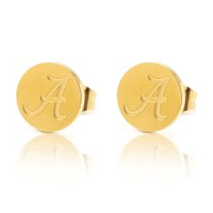 University of Alabama Yellow Ion-Plated Stainless Steel Stud Earrings