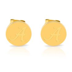 University of Alabama Yellow Ion-Plated Stainless Steel Stud Earrings University of Alabama Yellow Ion-Plated Stainless Steel Stud Earrings