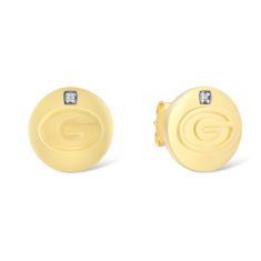 University of Georgia Diamond Accent Gold-Plated Circle Stud Earrings University of Georgia Diamond Accent Gold-Plated Circle Stud Earrings