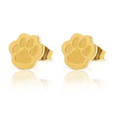 Clemson University Yellow Ion-Plated Stainless Steel Stud Earrings