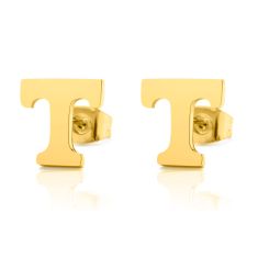 University of Tennessee Yellow Ion-Plated Stainless Steel Stud Earrings