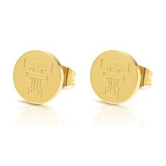 Texas Tech Yellow Ion-Plated Stainless Steel Stud Earrings