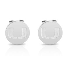 University of Miami Stainless Steel Stud Earrings University of Miami Stainless Steel Stud Earrings