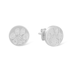 Clemson University Sterling Silver Paw Print Stud Earrings Clemson University Sterling Silver Paw Print Stud Earrings