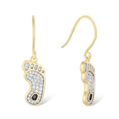 University of North Carolina 1/3ctw Diamond Gold-Plated Drop Earrings 1