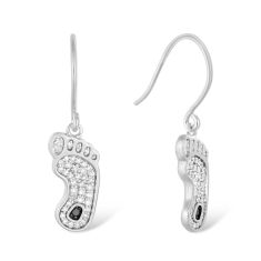 University of North Carolina 1/3ctw Diamond Sterling Silver Drop Earrings 1