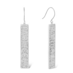 University of North Carolina Tar Heels 1/3ctw Diamond Sterling Silver Drop Earrings 1